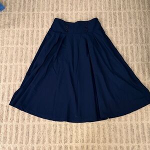 Chic Navy A-Line Women's Skirt